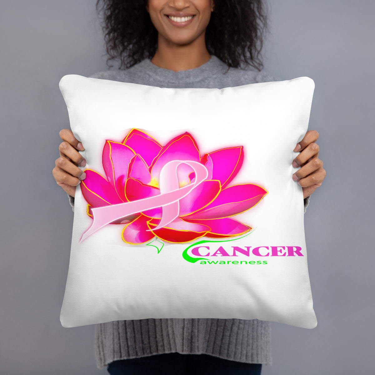 Basic Pillow | Cancer Awareness