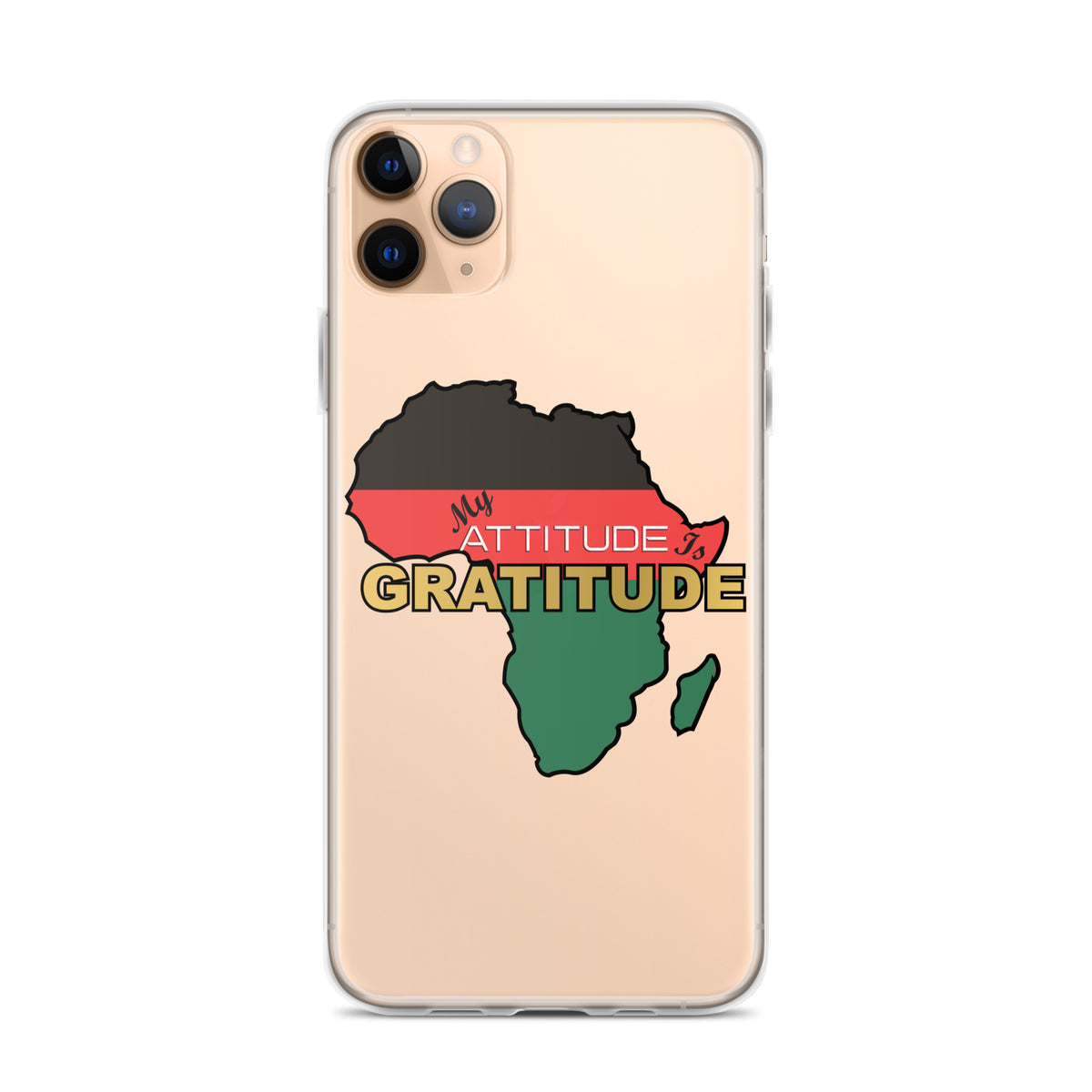 Africa (RGB) - My Attitude is Gratitude | Clear Case for iPhone®