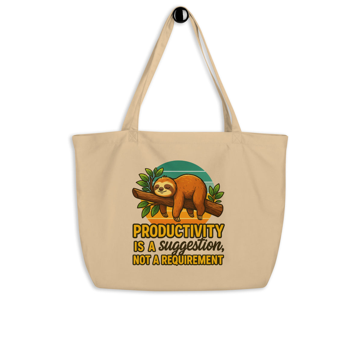 Large Organic Tote Bag | Productivity is a Suggestion