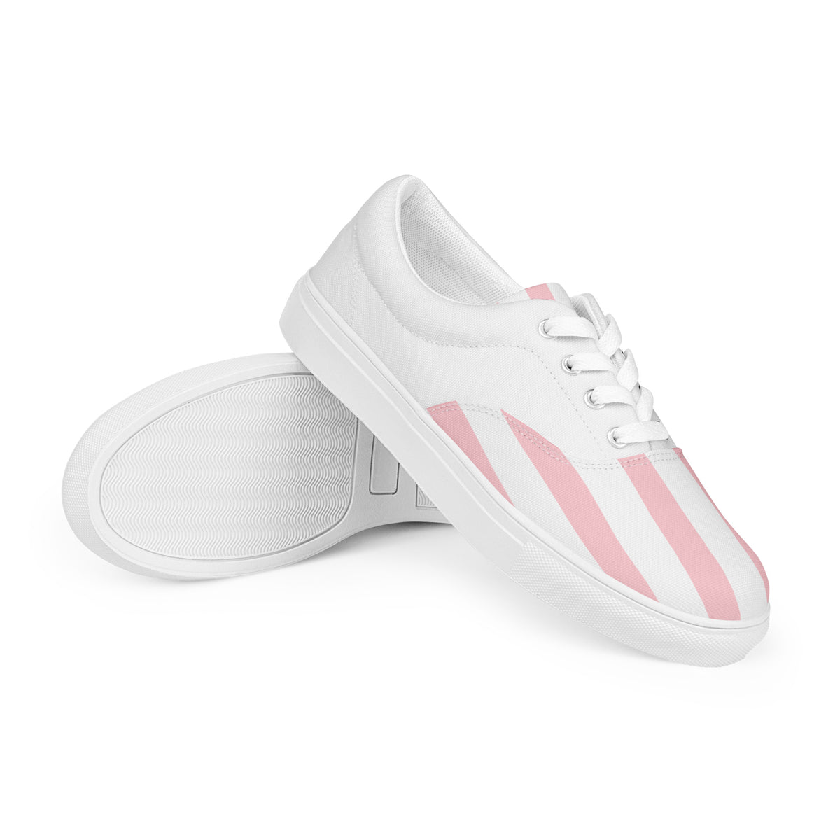 Pink and White Stripes | Men’s Slip-On Canvas Shoes