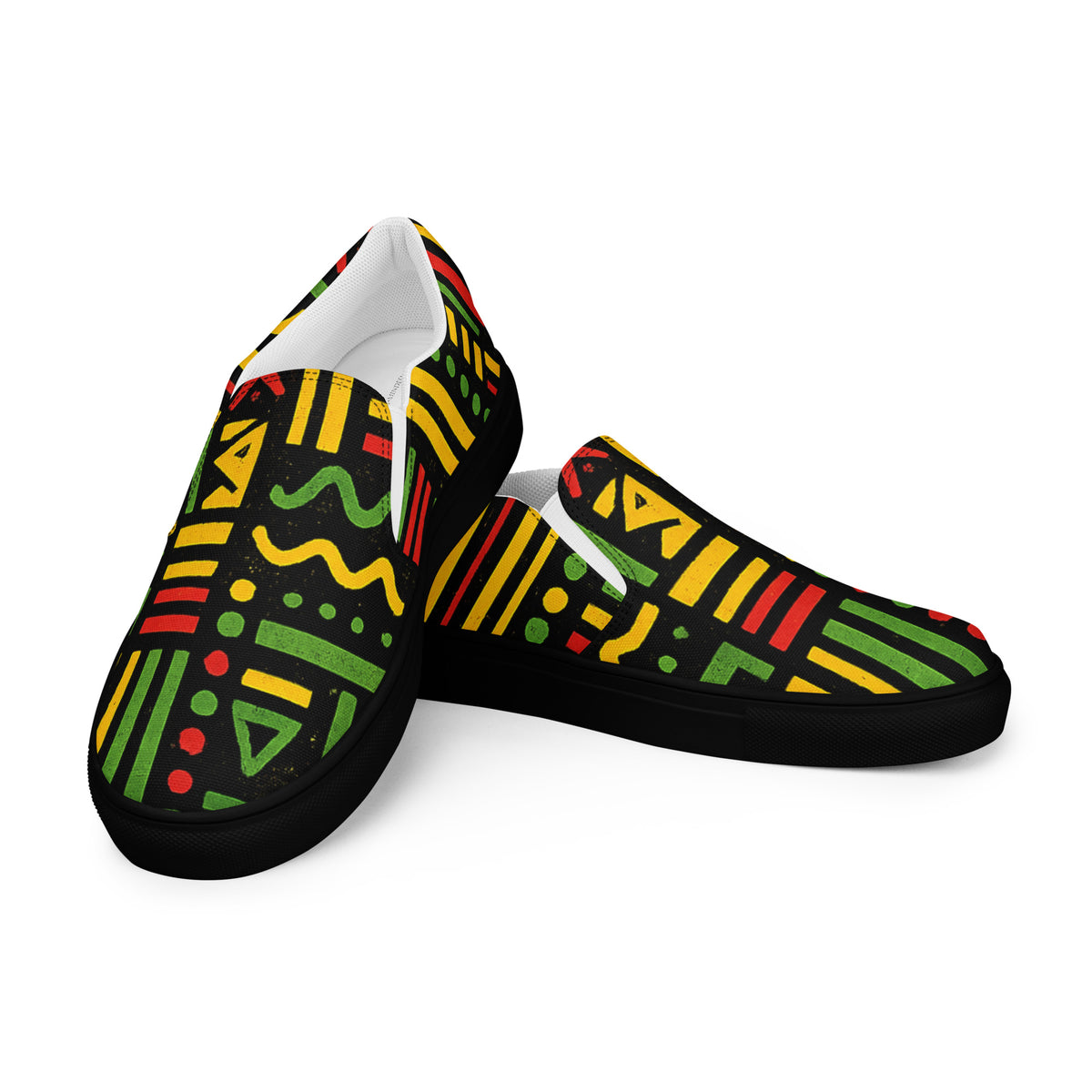 Cultural Pattern | Men’s Slip-On Canvas Shoes