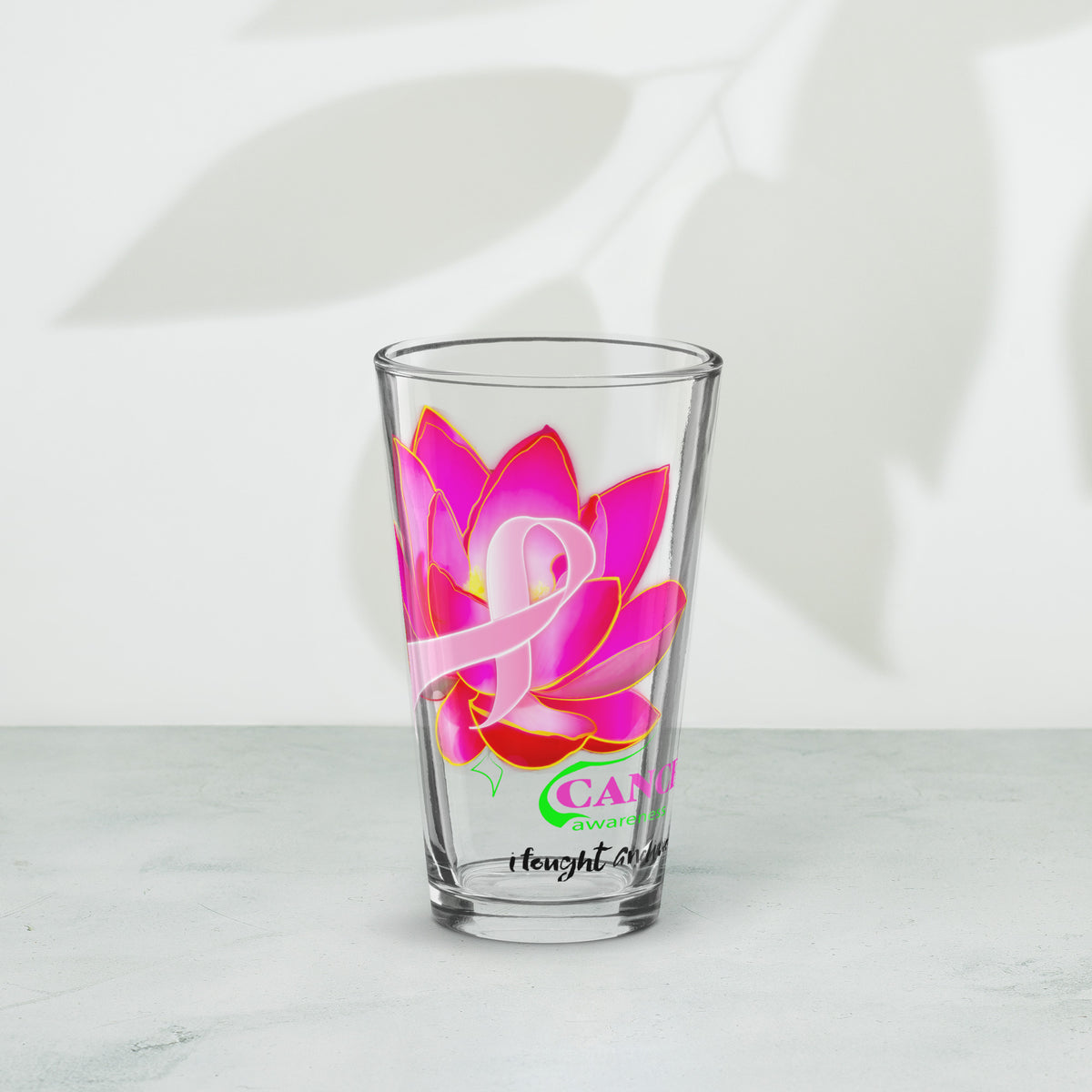 Shaker Pint glass | I Fought and I Won