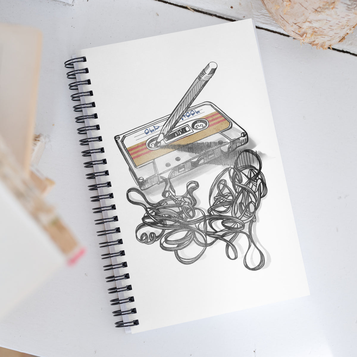 Old Skool 8 Track | Spiral Notebook