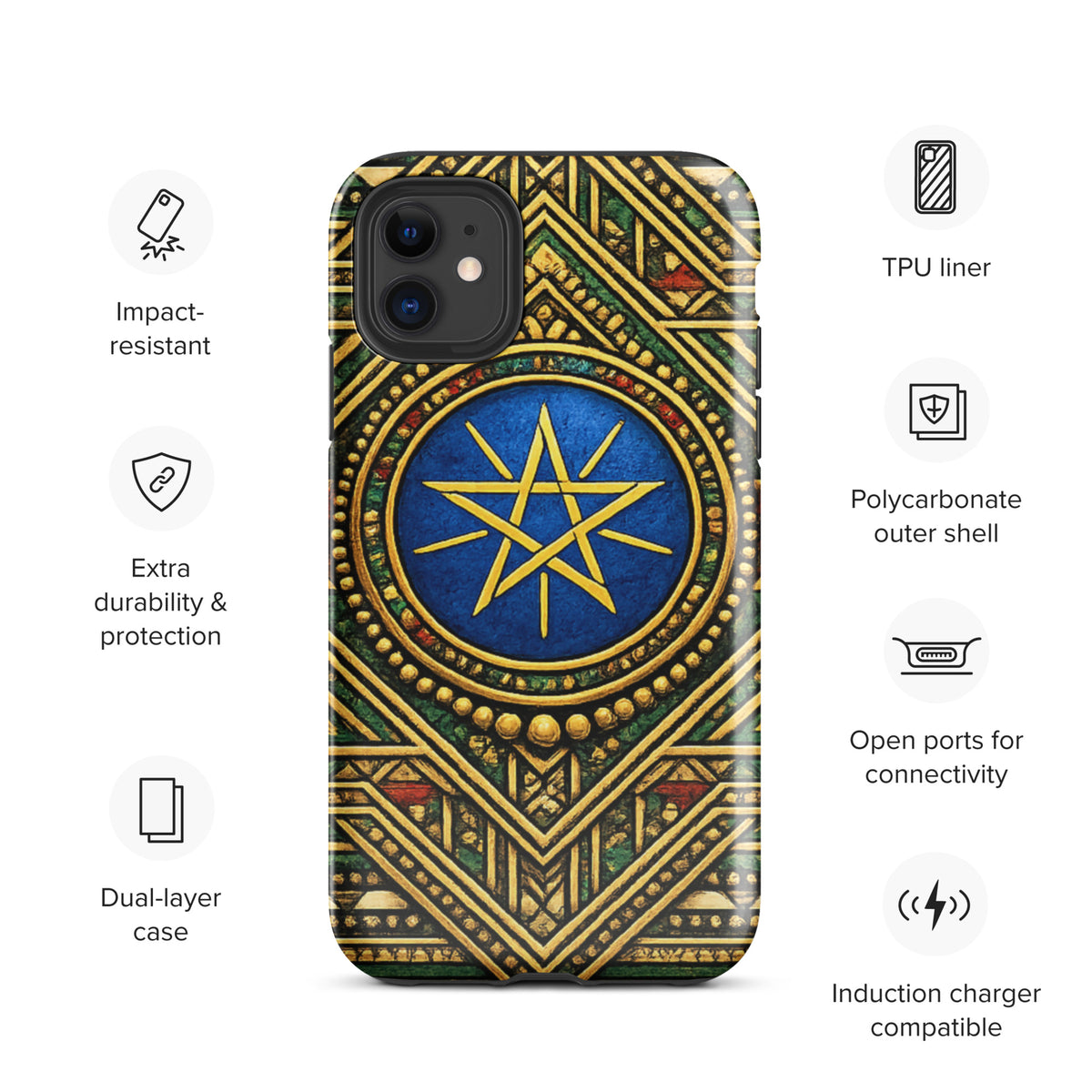 Tough Case for iPhone® | Ethiopian Inspired Pattern
