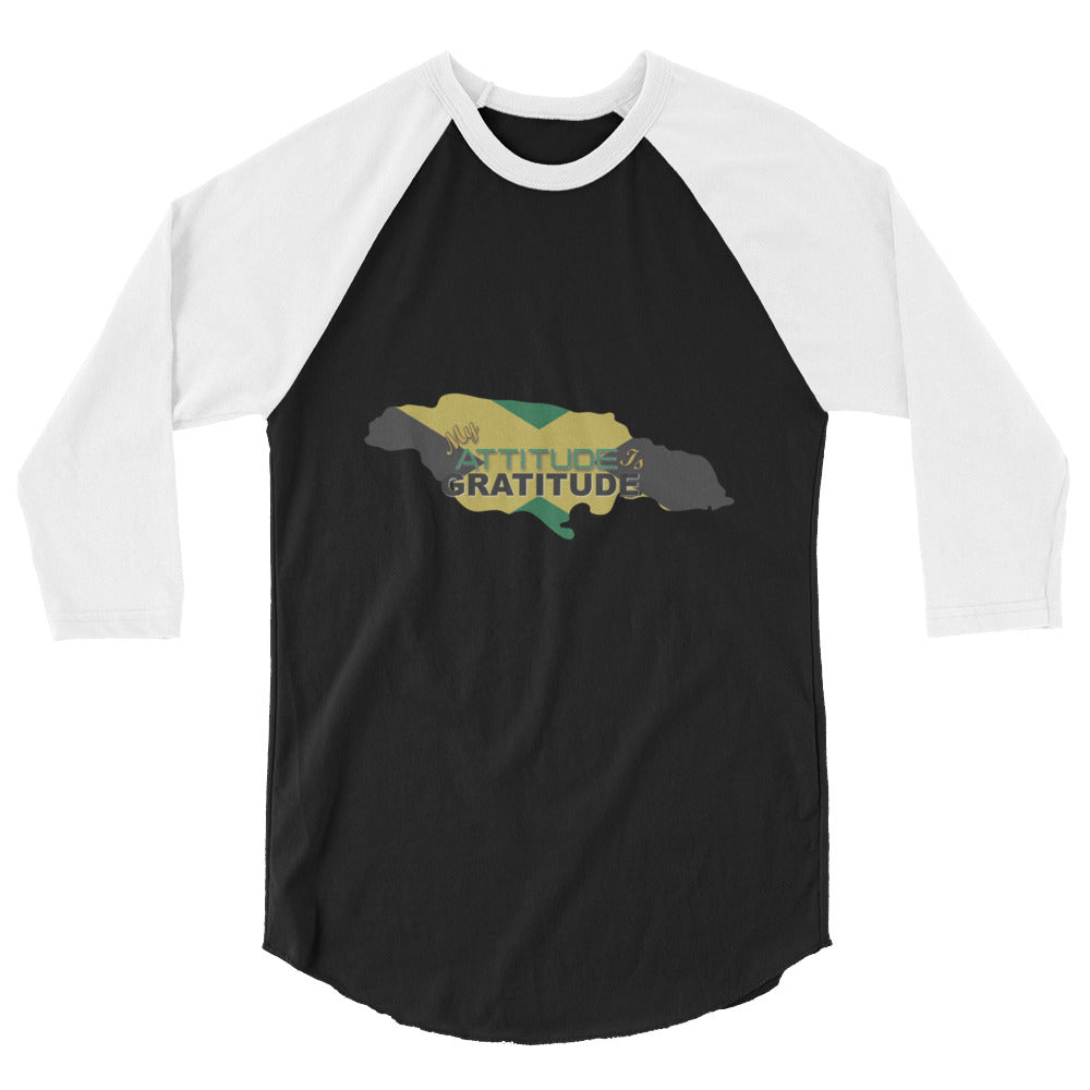 Jamaica - My Attitude is Gratitude | 3/4 Sleeve Raglan Shirt
