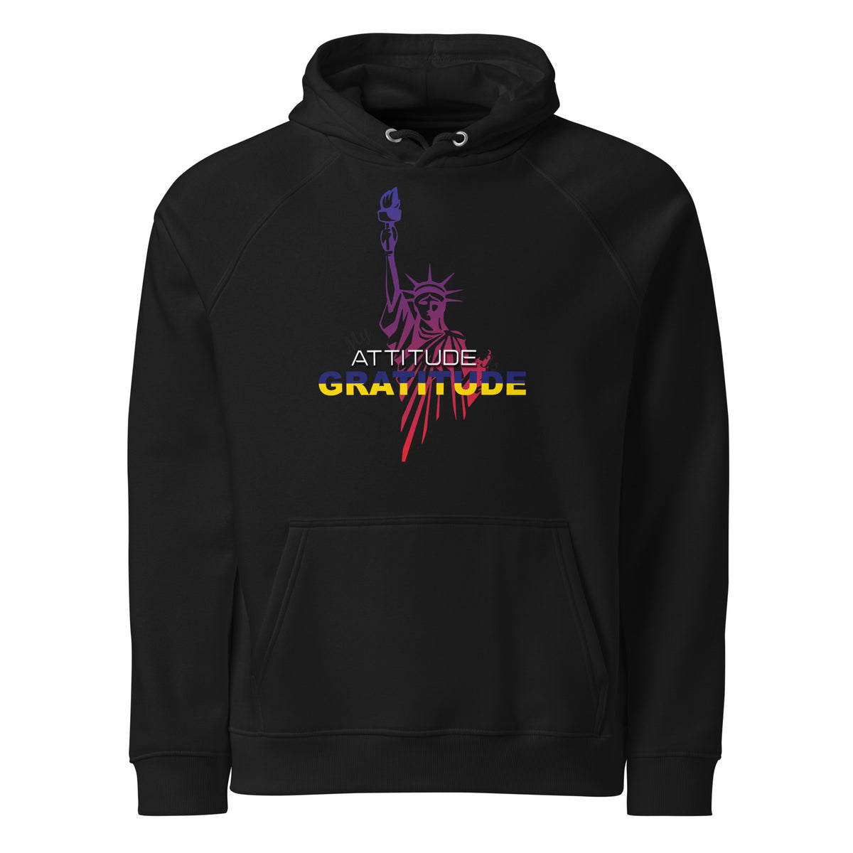 Hoodie (Eco Raglan) | New York - My Attitude is Gratitude