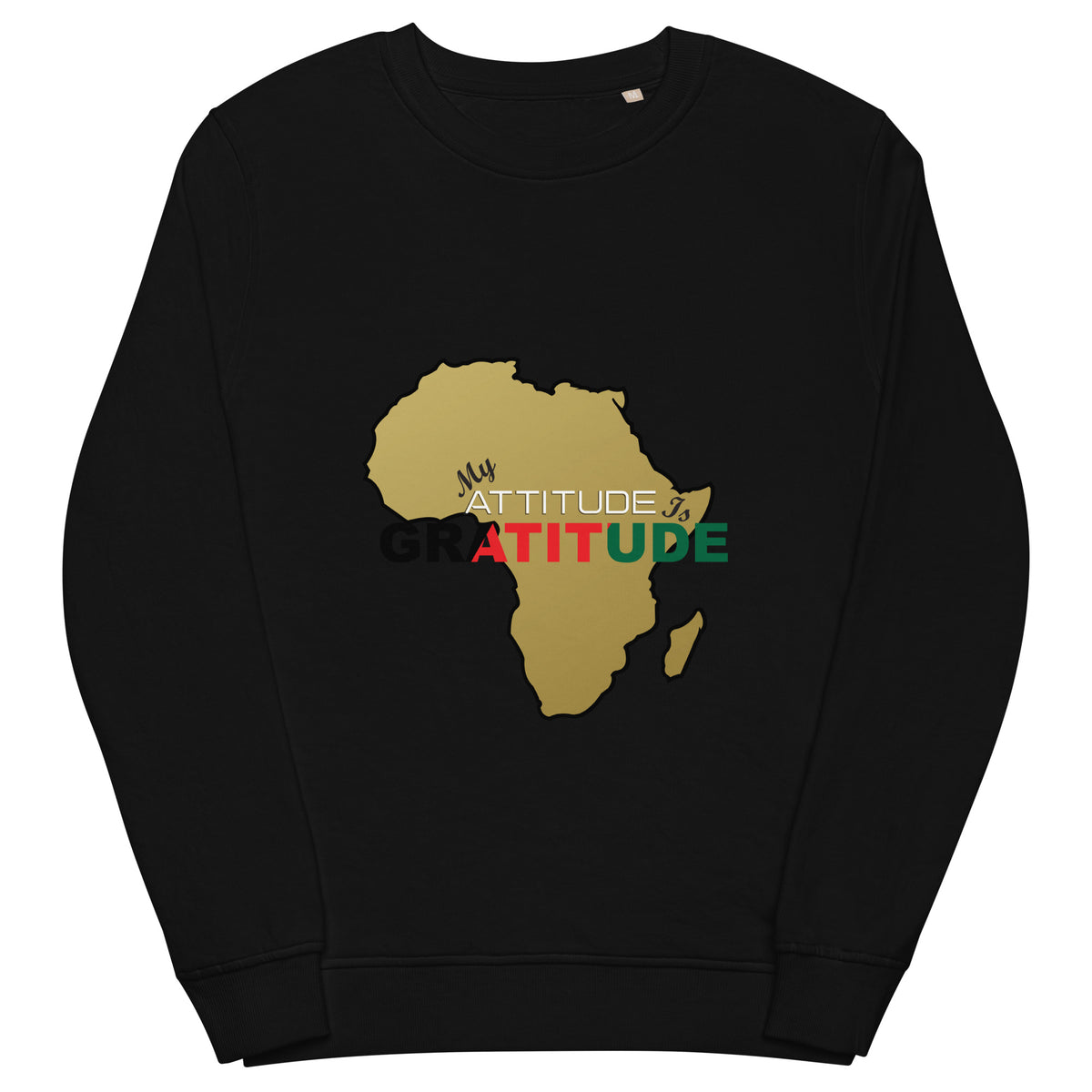 Sweatshirt (Organic) | Africa (Gold) - My Attitude is Gratitude