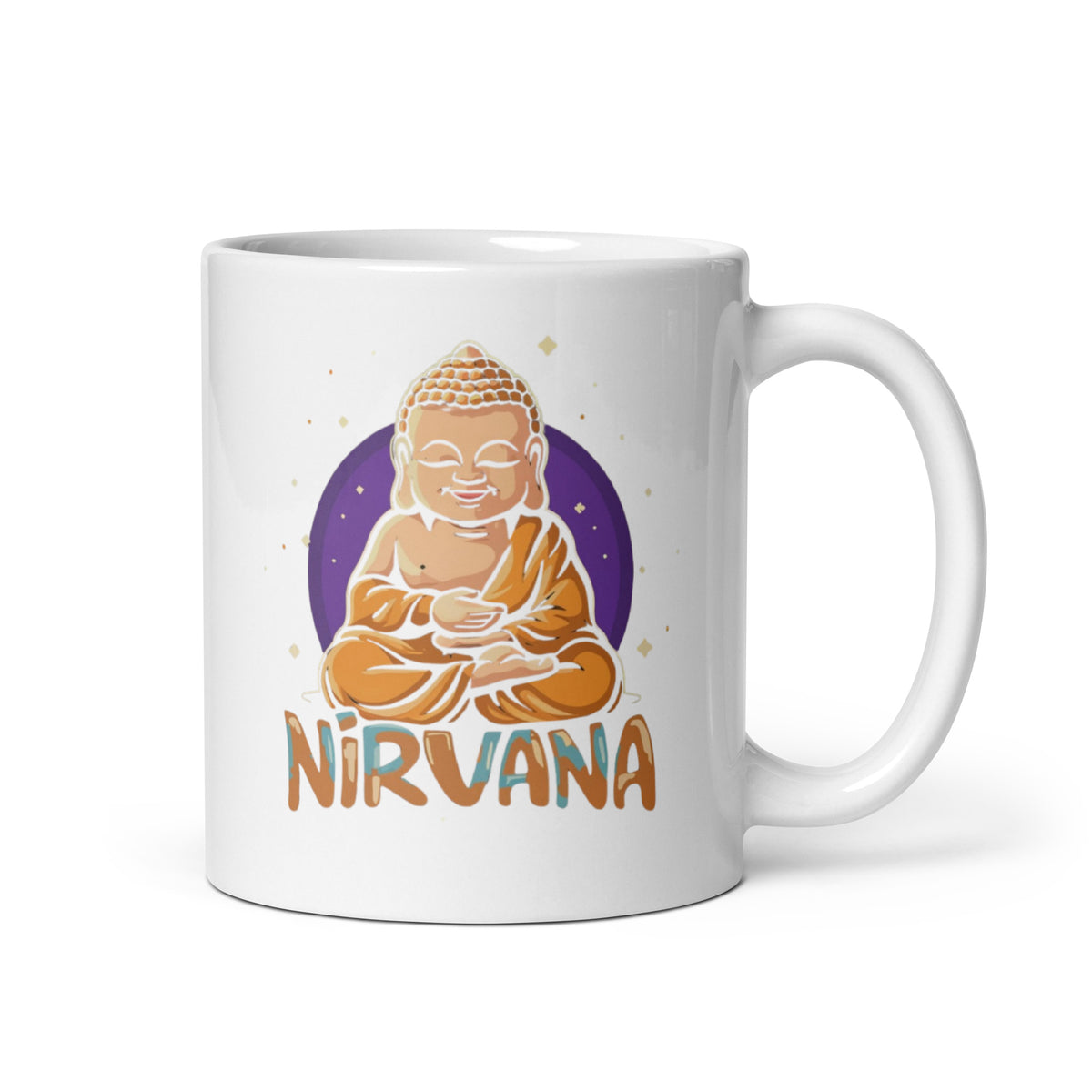 Nirvana Buddha | White Glossy Mug