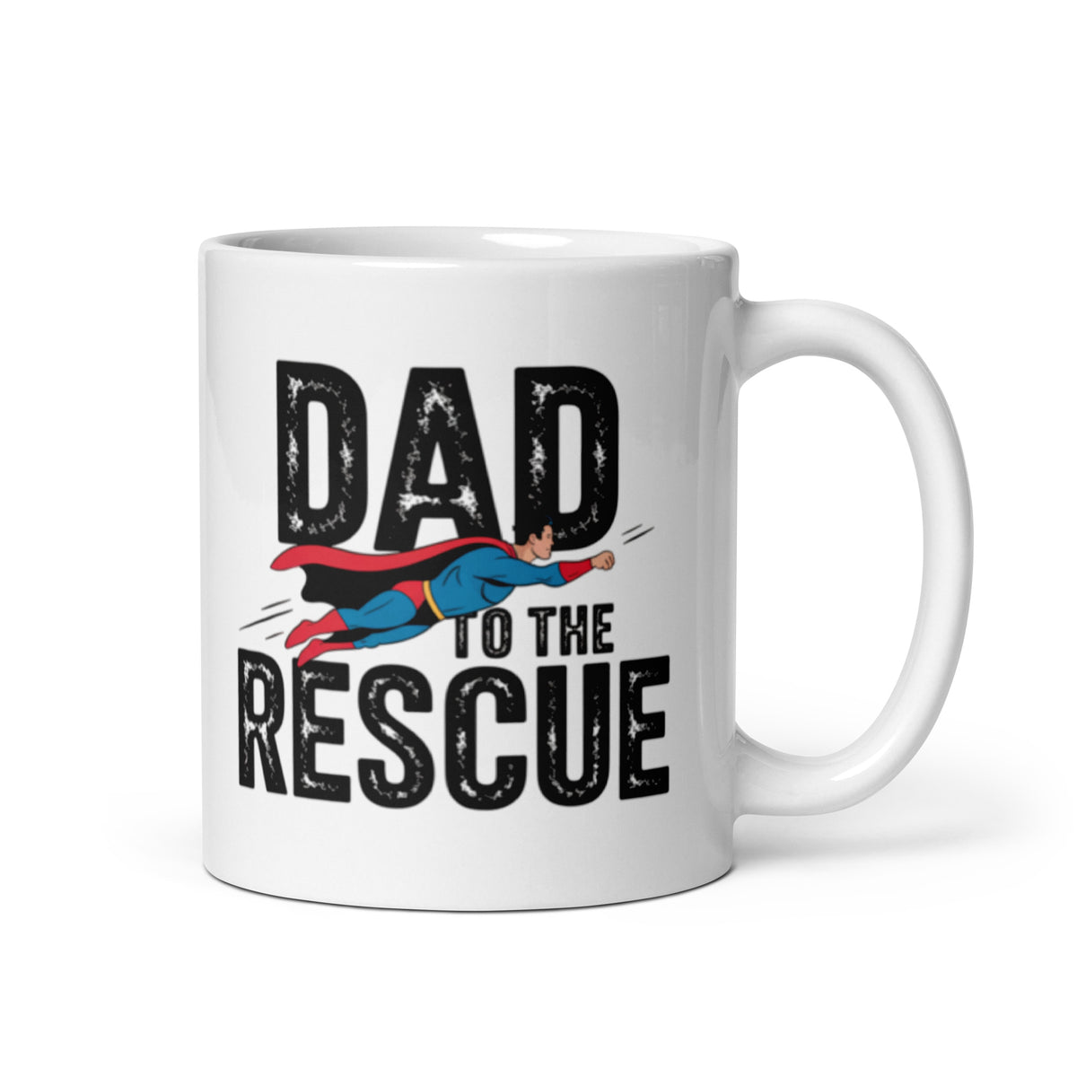 Dad to the Rescue | White Glossy Mug