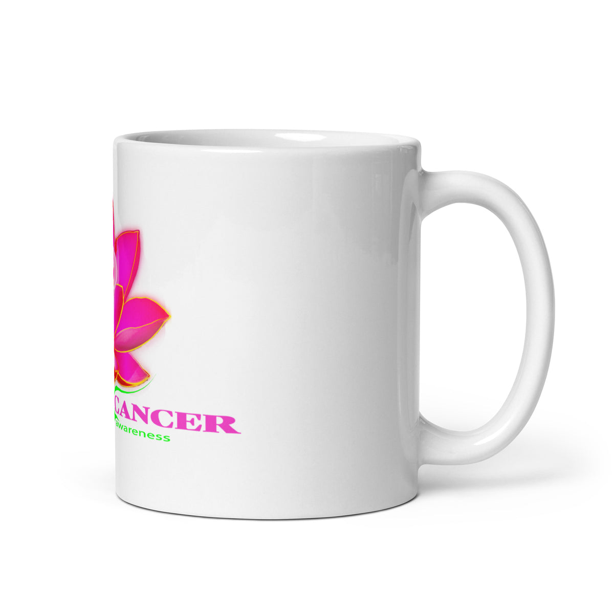 White Glossy Mug | Cancer Awareness