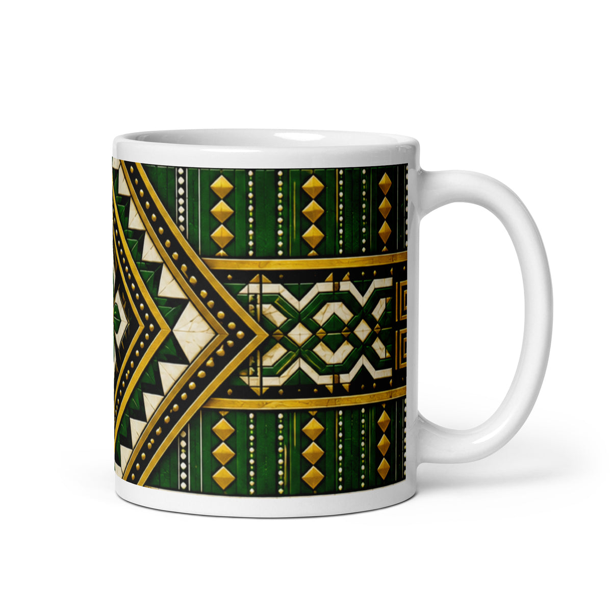 Nigerian Inspired Pattern 2 | White Glossy Mug