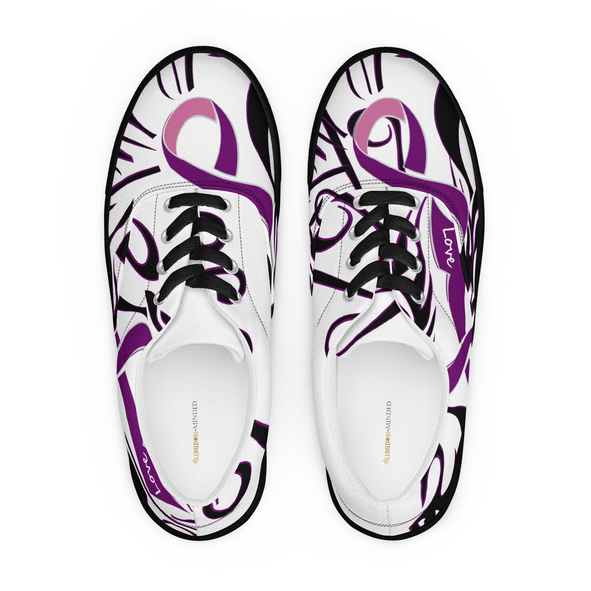Butterfly of Hope | Women’s Lace-Up Canvas Shoes